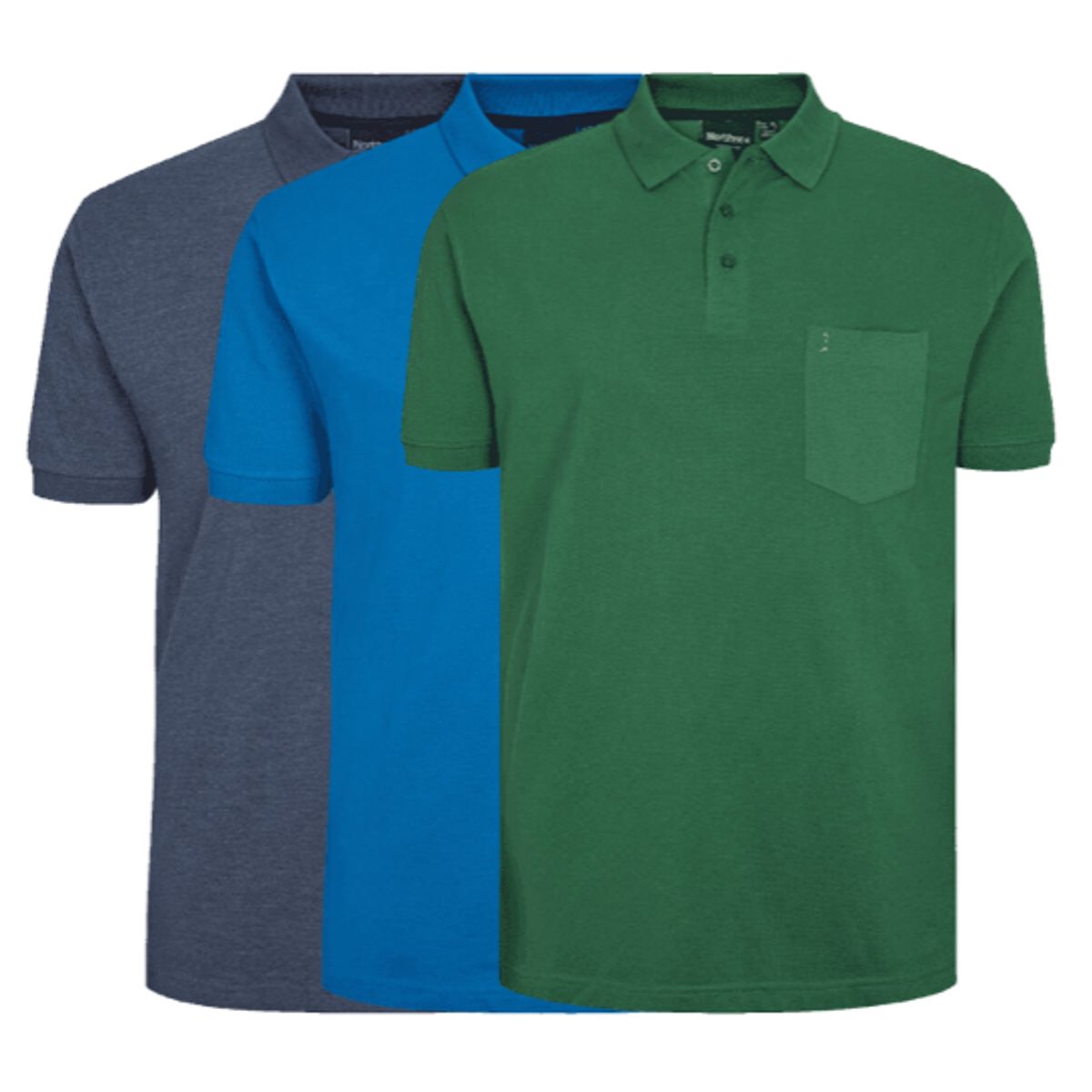 North 56°4 3-pack Polo 99011 Mix-2x-large