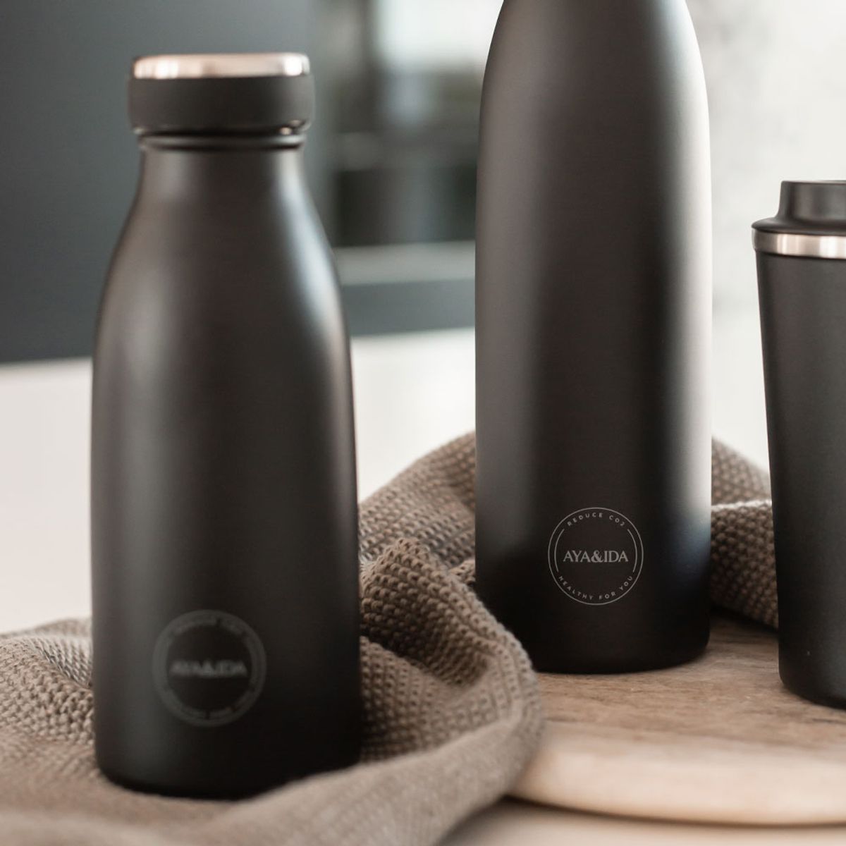 Drikkeflaske 350 ml - Matte Black