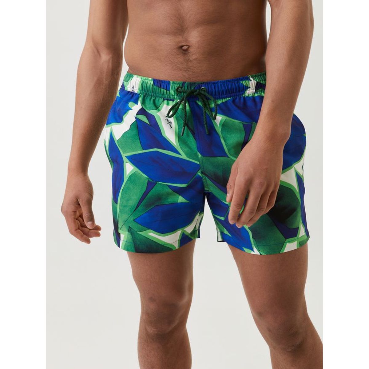 BORG PRINT SWIM SHORTS, BB SUMMER LEAFS