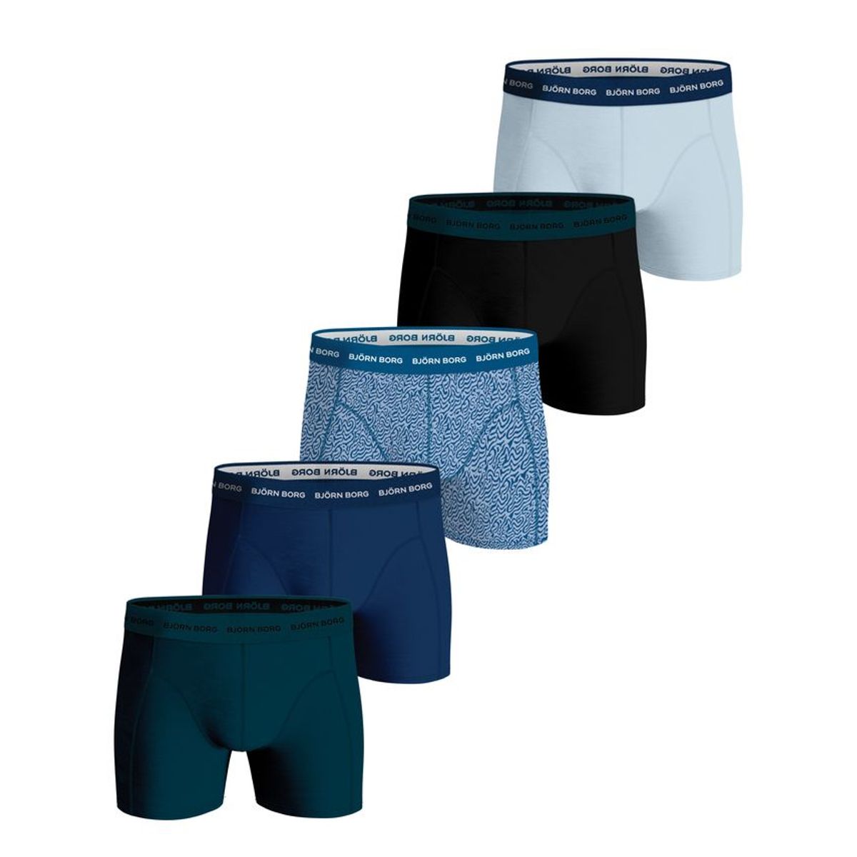 COTTON STRETCH BOXER 5p, MULTIPACK 6