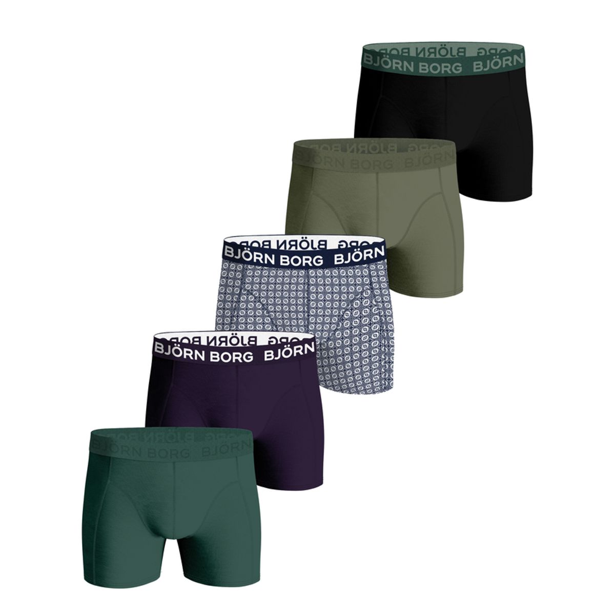 COTTON STRETCH BOXER 5p, MULTIPACK 6