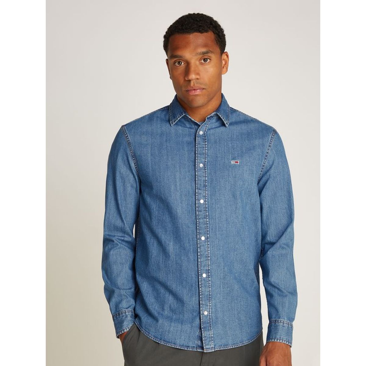 RGLR FIT SHIRT MID BLUE