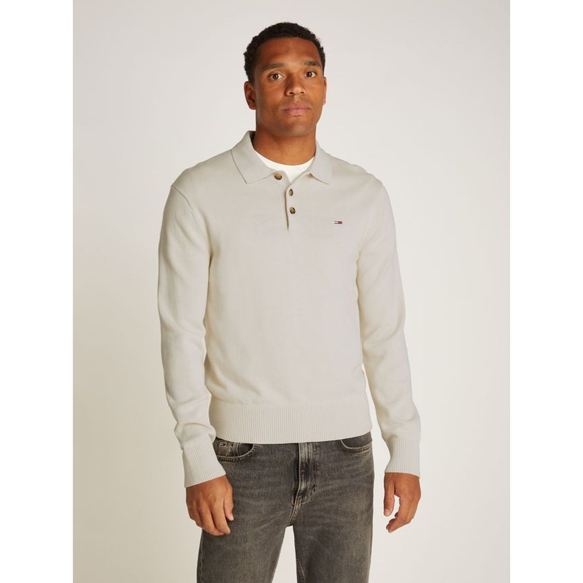 TJM SLIM ESSENTIAL POLO SWEATER