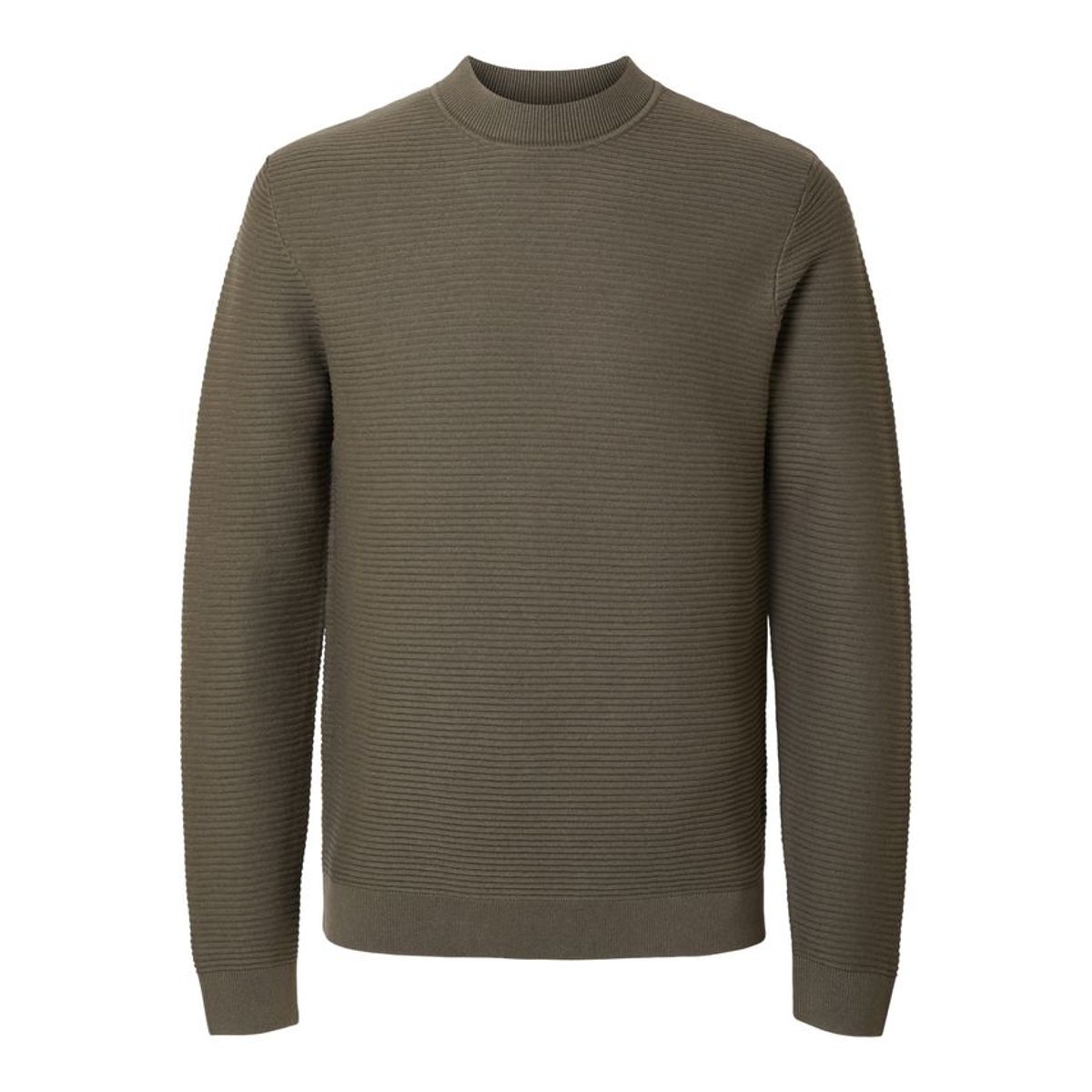 SLHTION LS KNIT STRUCTURE MOCK NECK