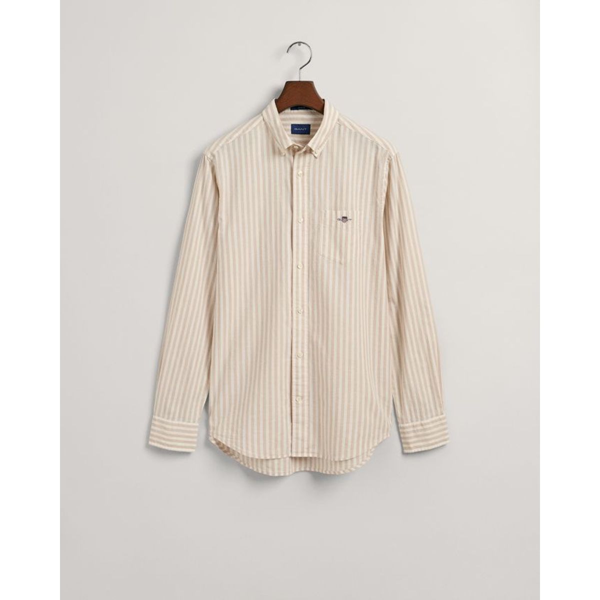 REG COTTON LINEN STRIPE SHIRT