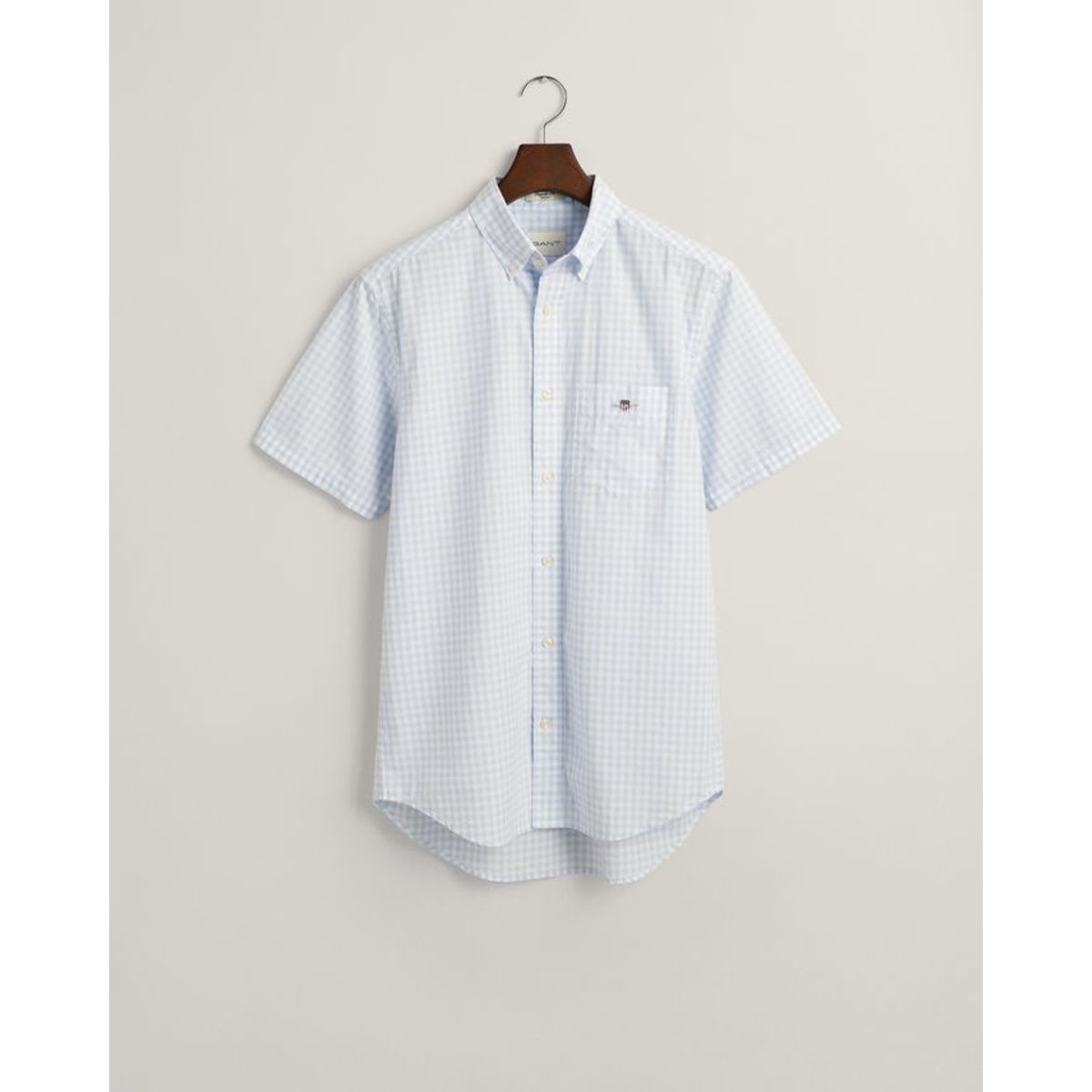 REG POPLIN GINGHAM SS SHIRT