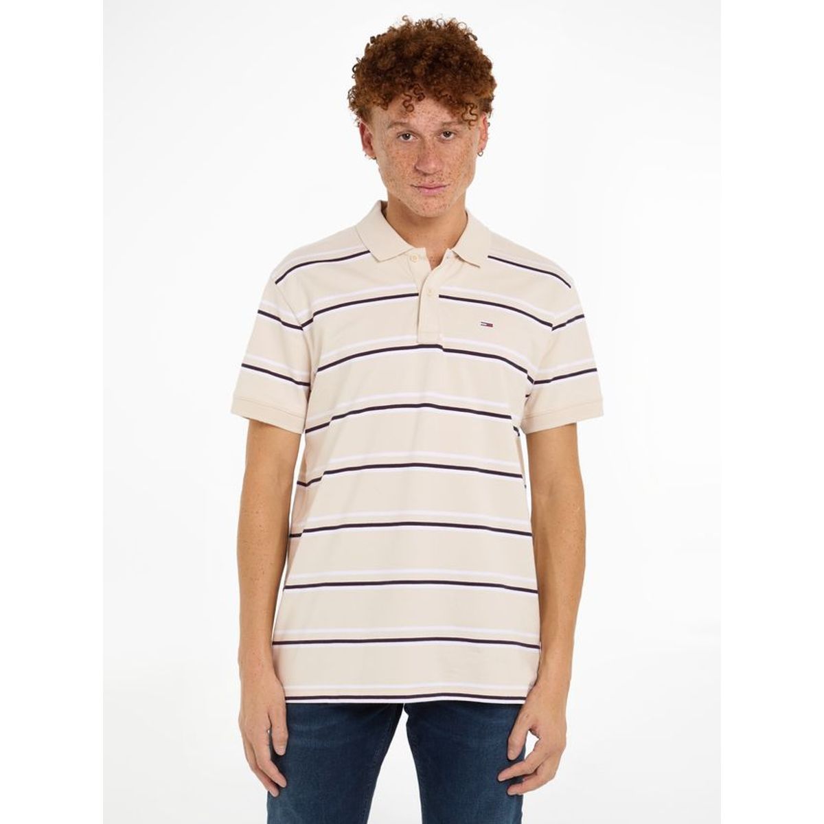 TJM REG ESSENTIAL STRIPE POLO