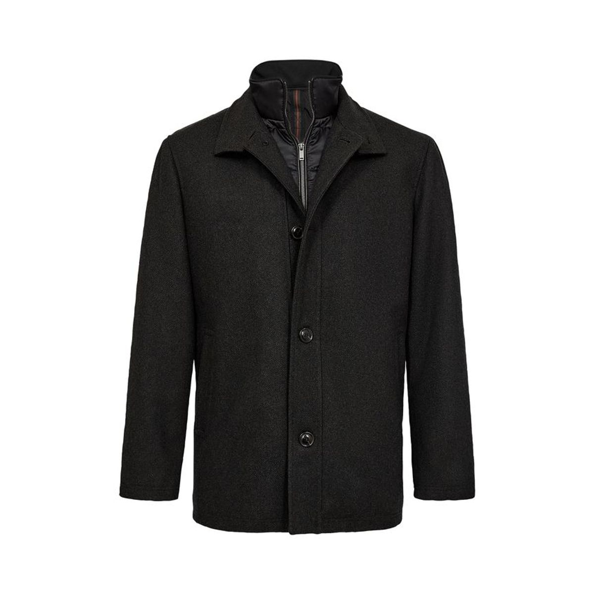 Regular fit wool jacket