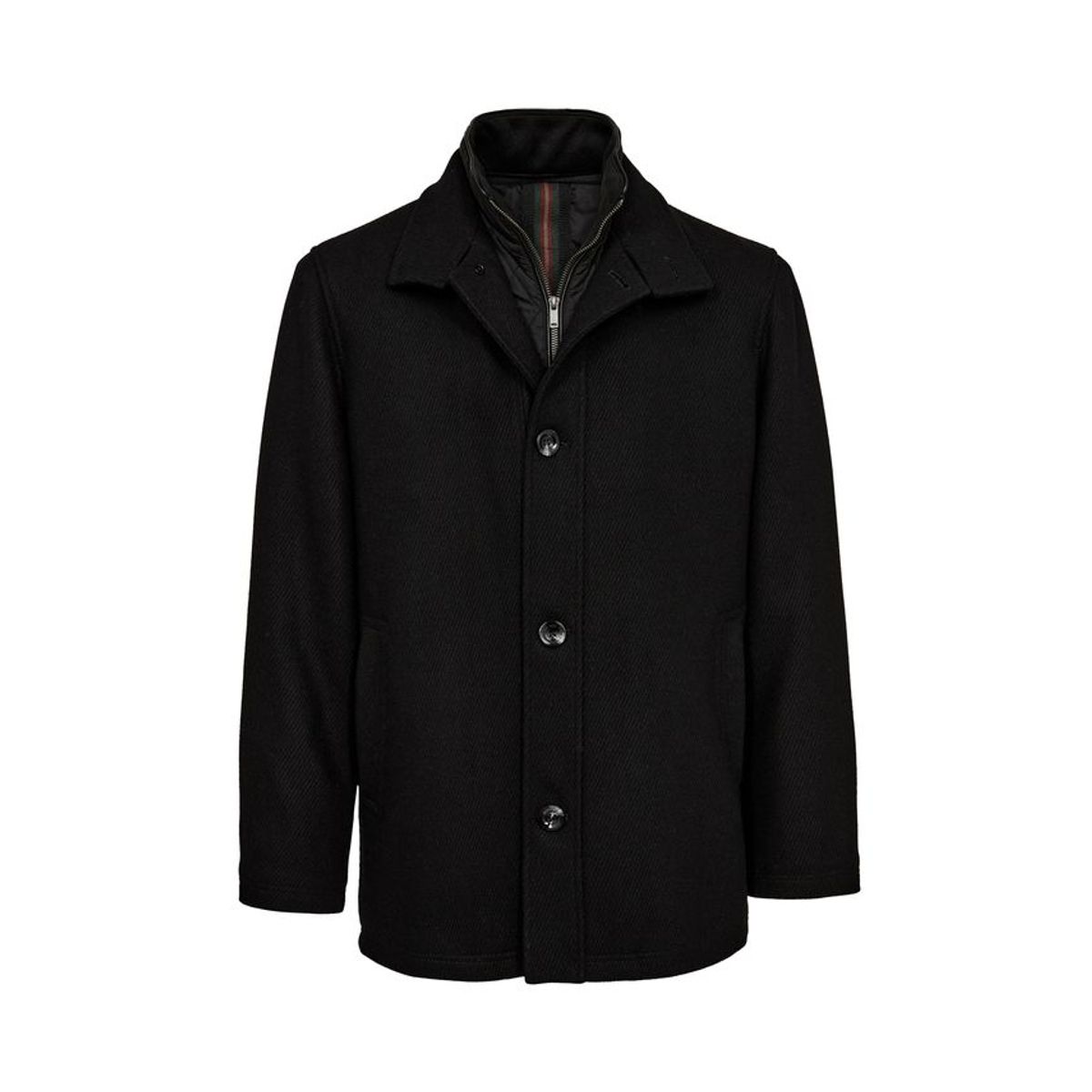 Regular fit wool jacket