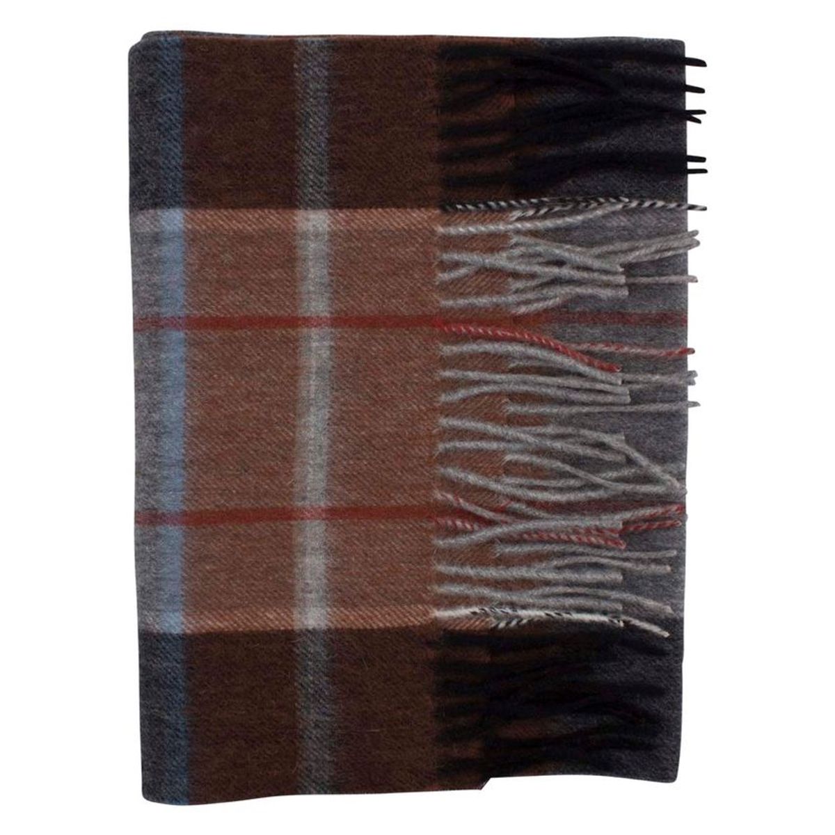 Checked wool scarf