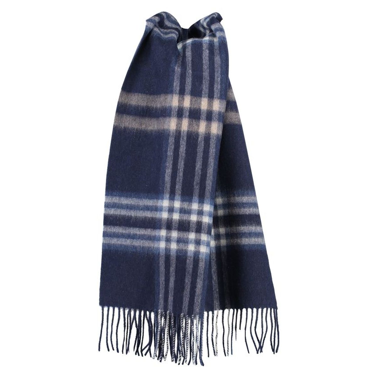 Checked wool scarf