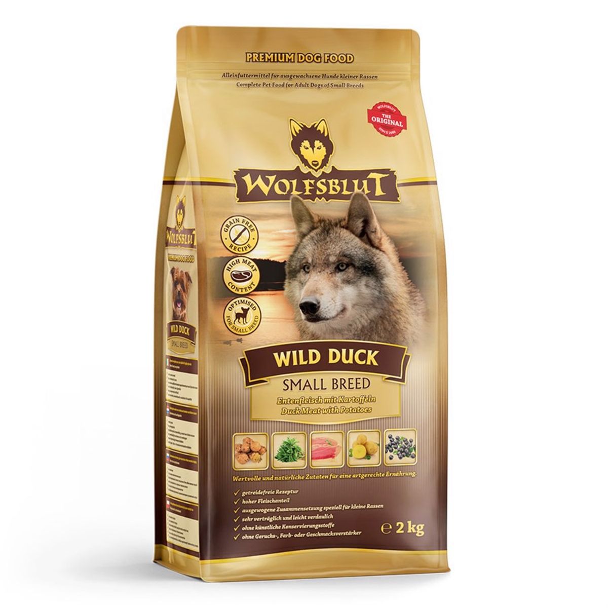 WolfsBlut Wild Duck Adult Small Breed, 2 kg