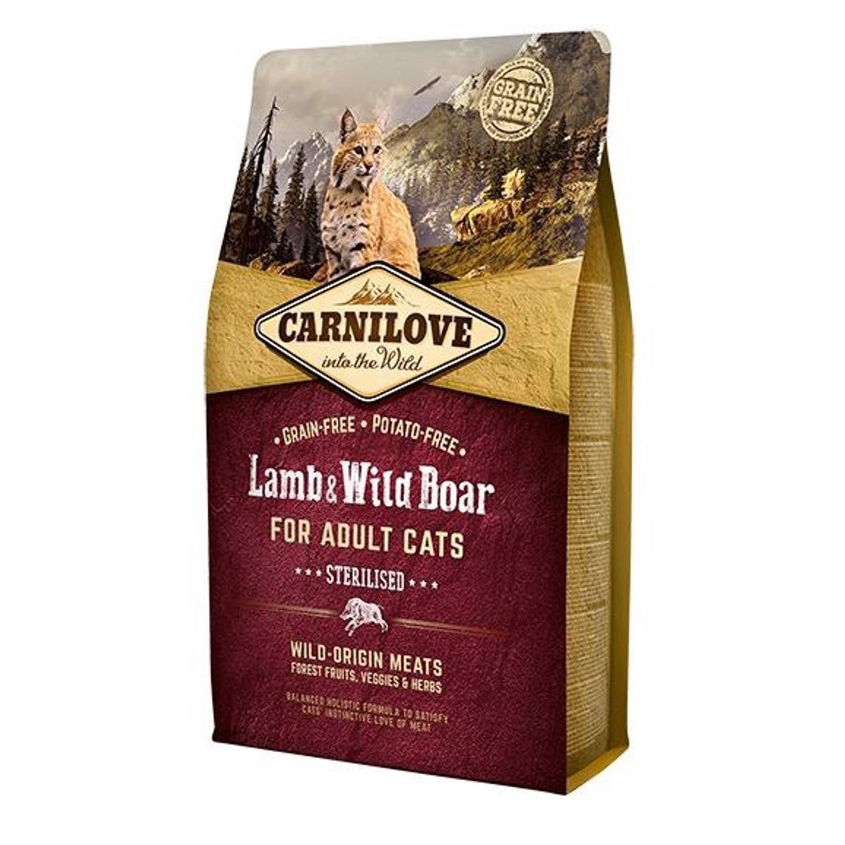 Carnilove Cat Sterilised Lamb & Boar, 6 kg