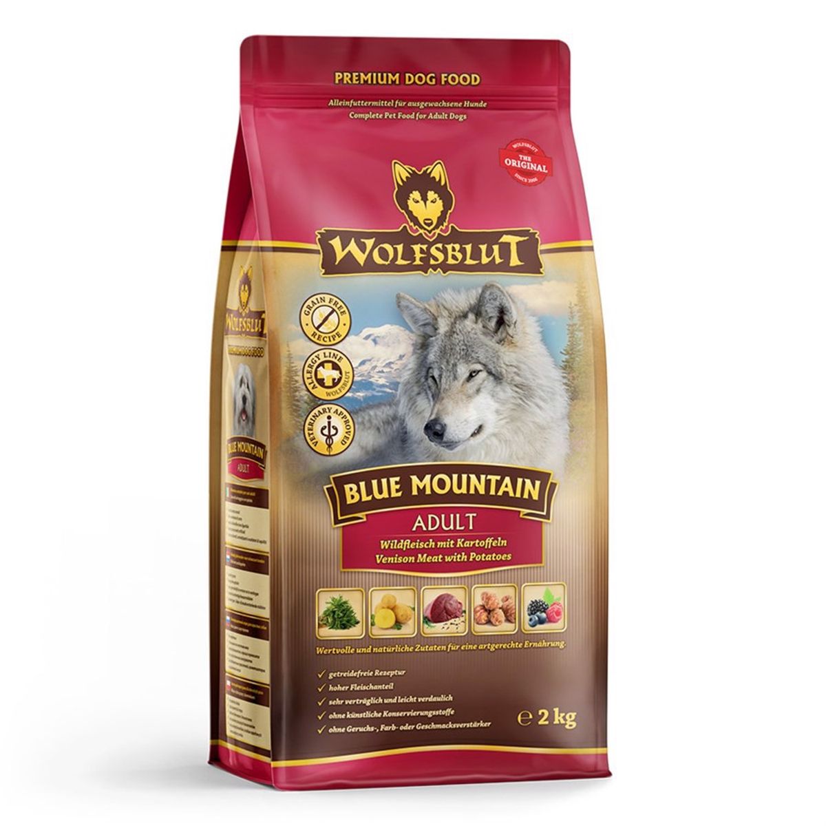 Wolfsblut Blue Mountain Adult med råvildt, 2 kg