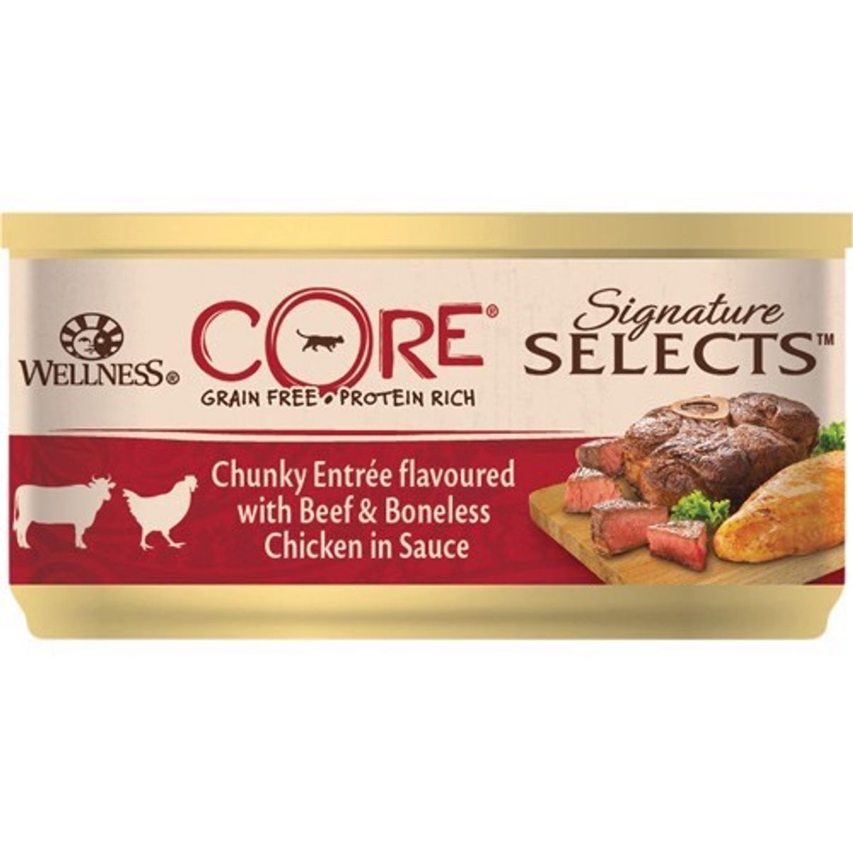 Core Shredded Boneless Beef/Chicken Entree dåsemad, 24 x 79g