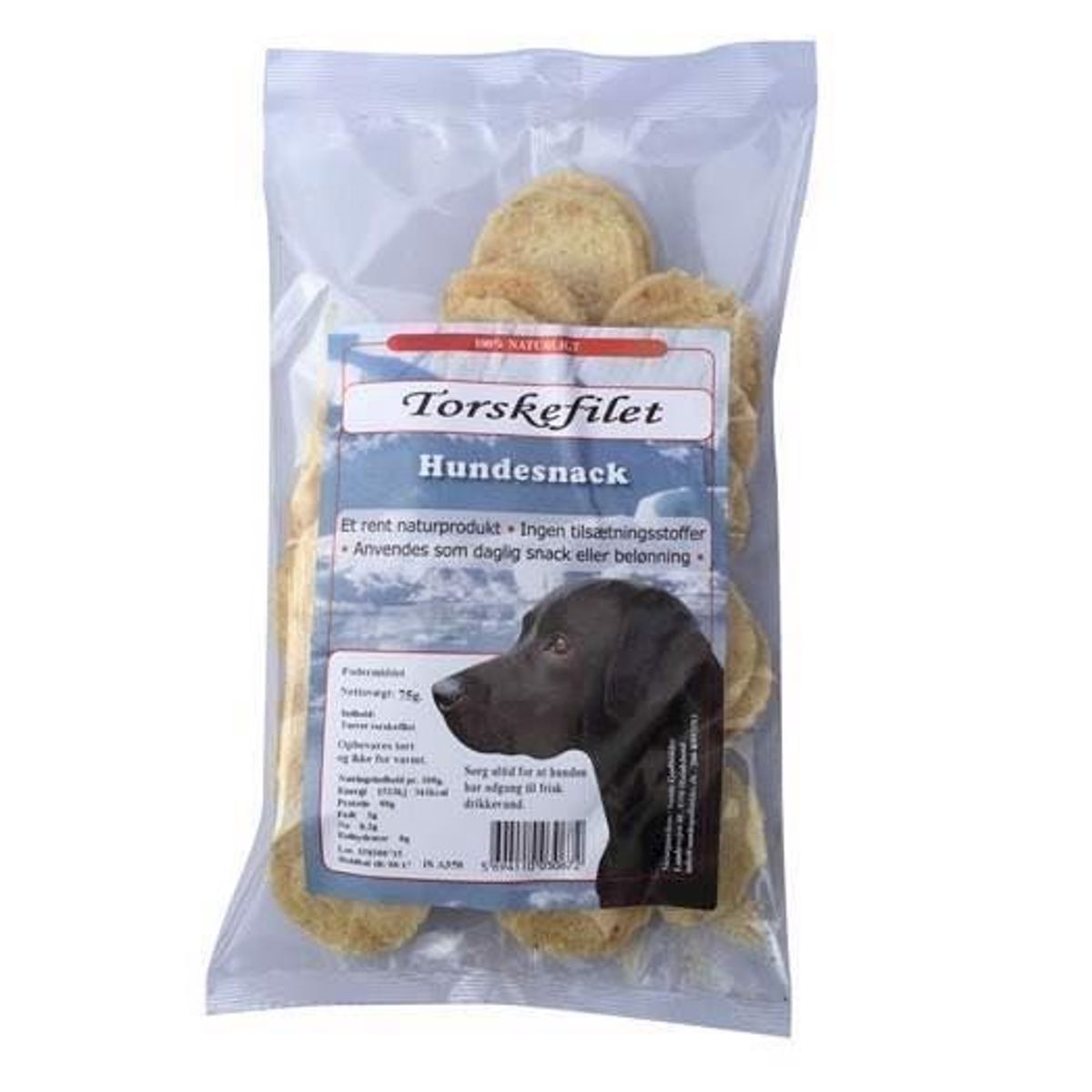 Torskefilet chips - tørret islansk fiskesnack , 75g