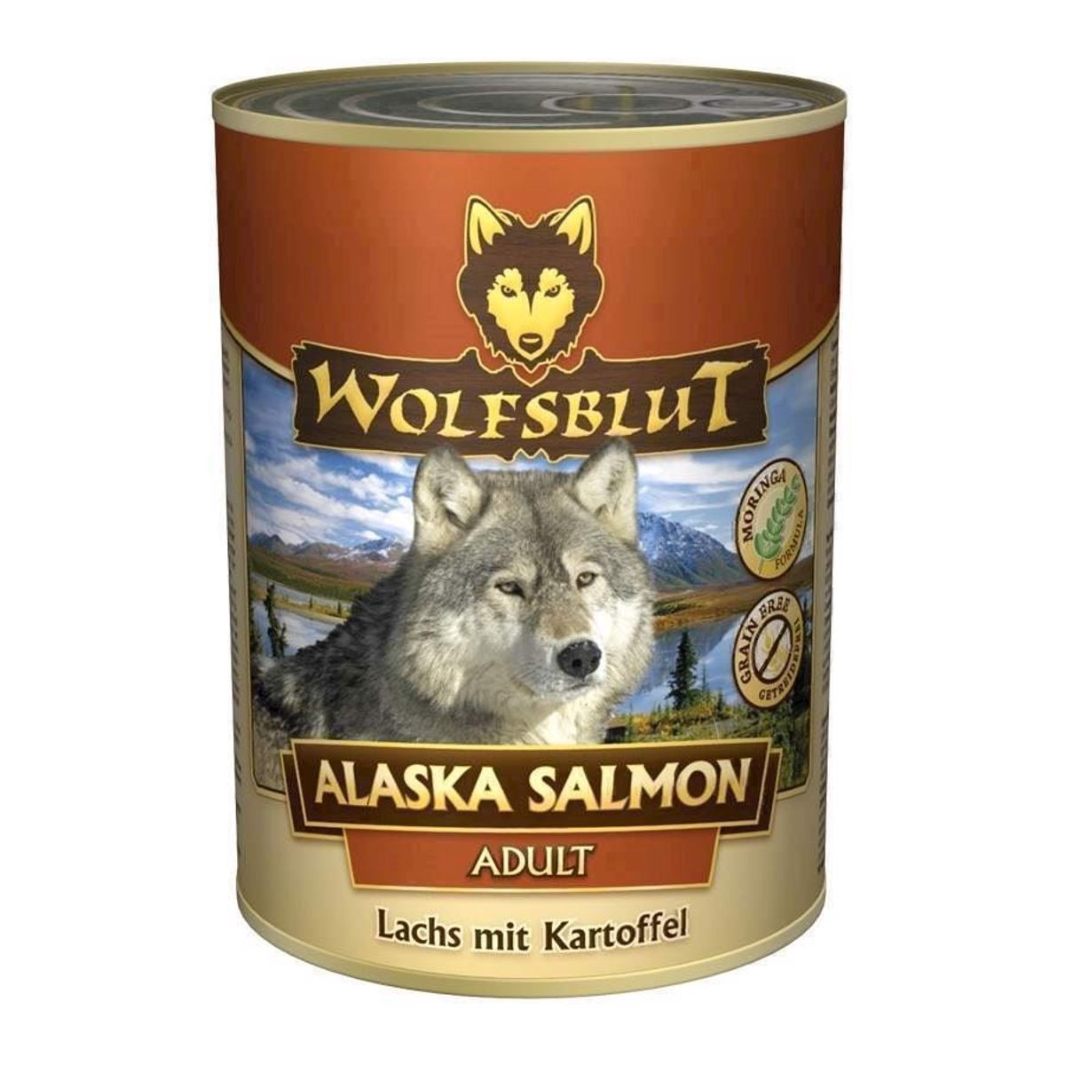 WolfsBlut Alaska Salmon Adult dåsemad, 395 gr.