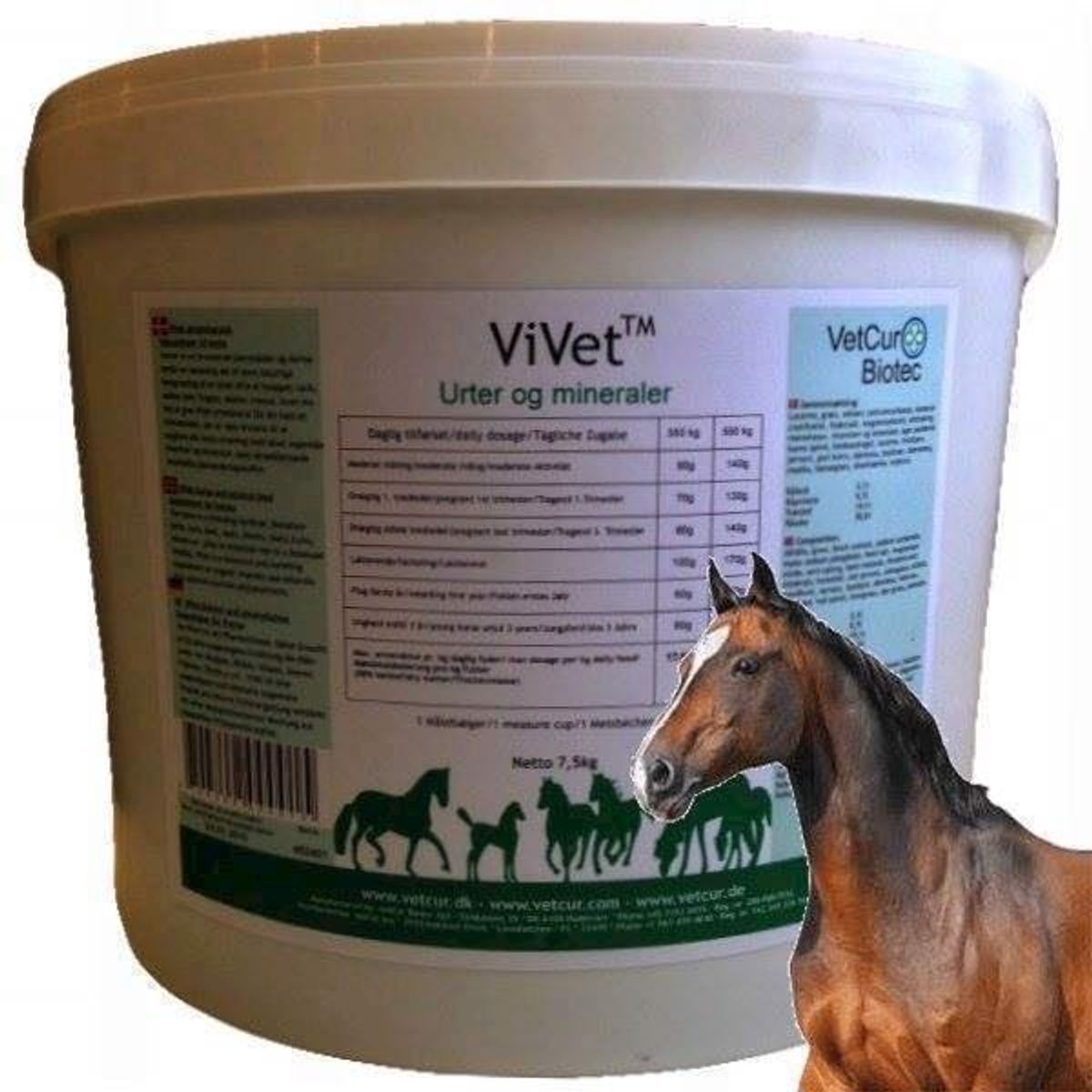 ViVet Urtemineral, fodertilskud til heste, 5 kg