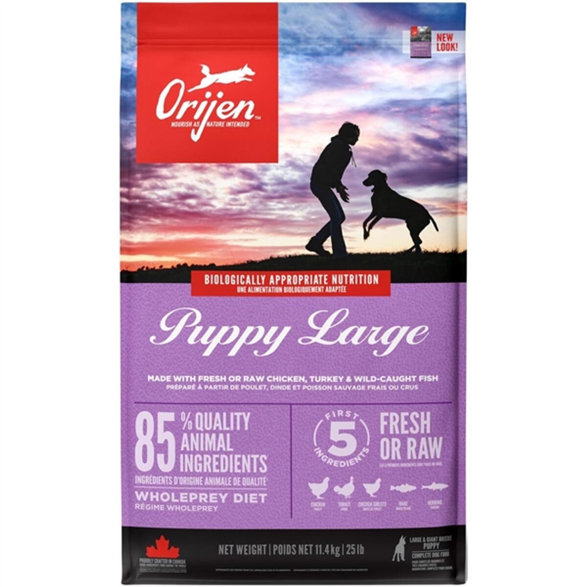 Orijen Puppy Large Breed hvalpefoder, 11.4 kg