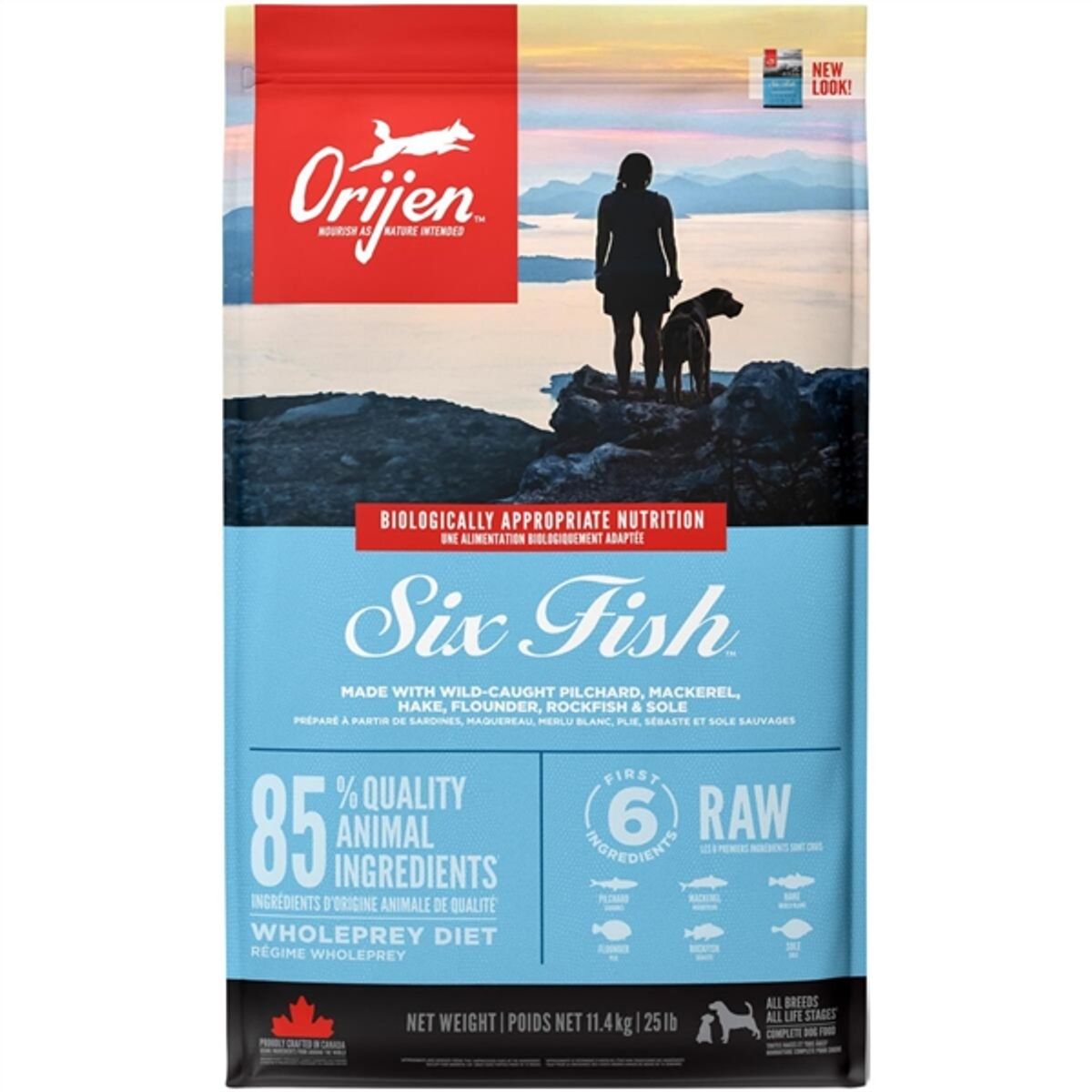 Orijen Six Fish hundefoder, 11.4 kg