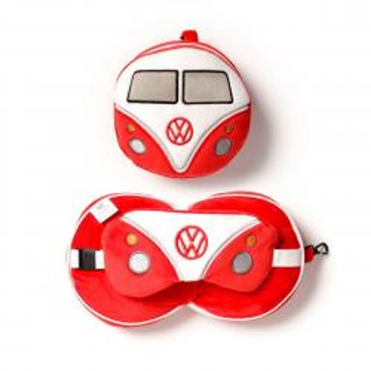 Relaxeazzz Volkswagen VW T1 Camper Bus Red Travel Pillow & Eye Mask - Nakkepude