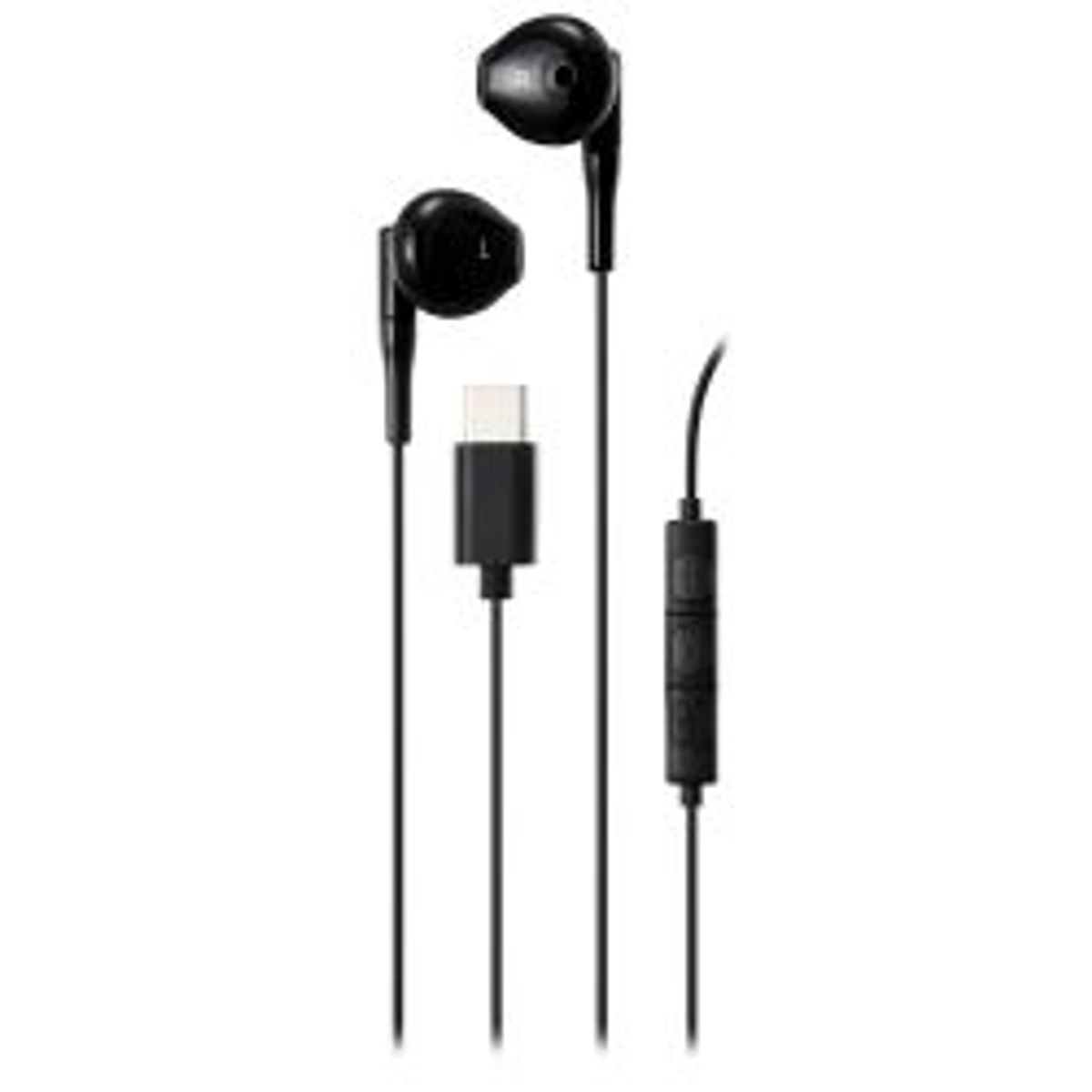 Streetz C210 Semi-in-ear Earphones, 3-button, Usb-c, Black - Høretelefon