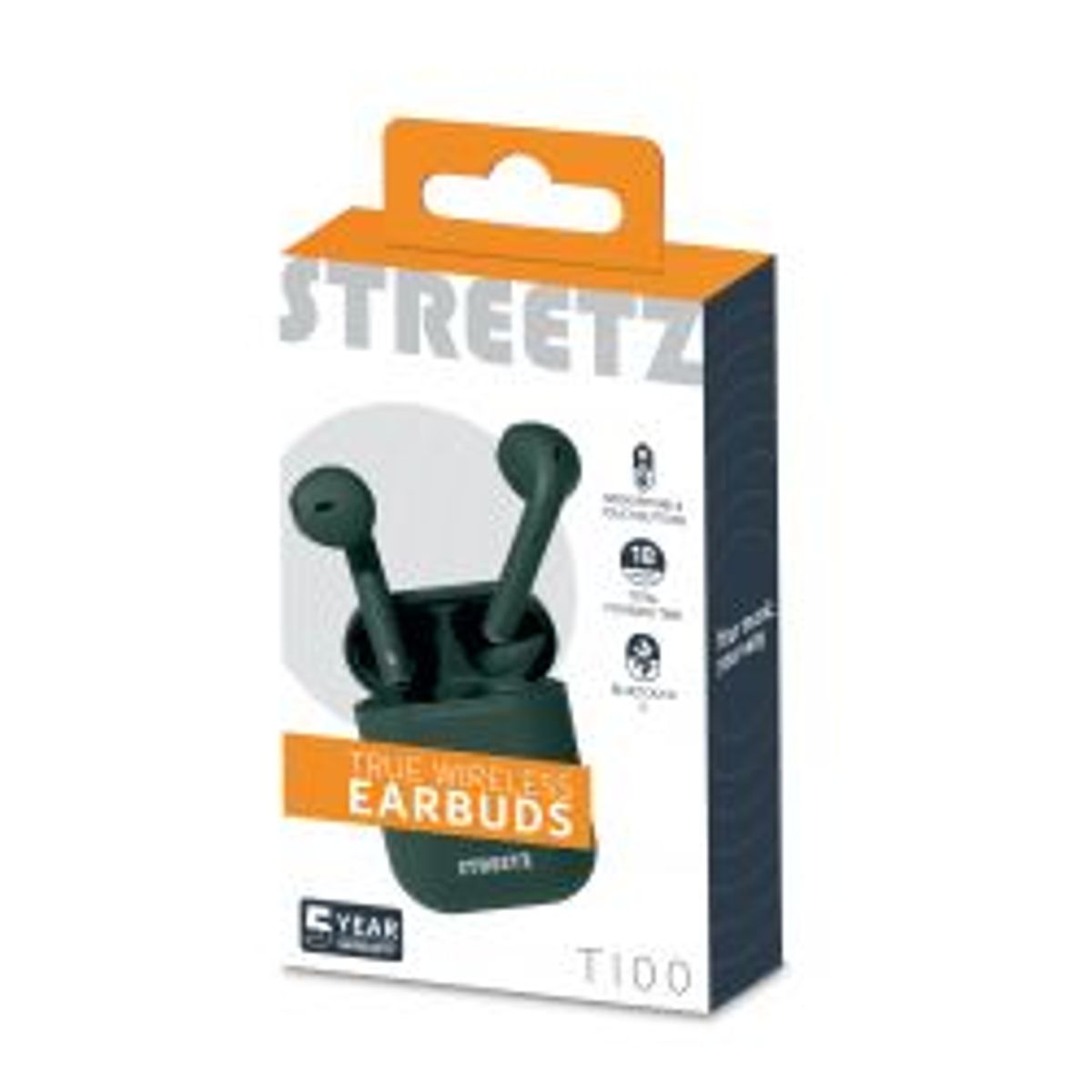 Streetz True Wireless Stereo Ã¸repropper Med Opladningsetui, Mat Grøn - Høretelefon