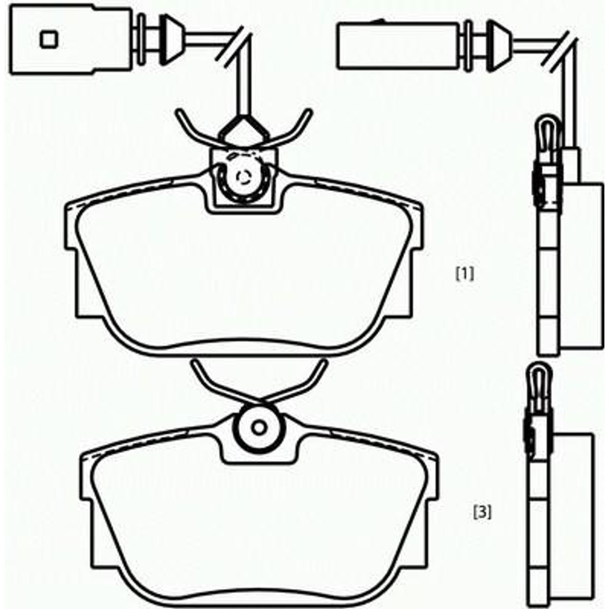 ZIMMERMANN Bremseklodser, bag (Sæt til begge sider) (OE ref.: 7D0 698 451 G)