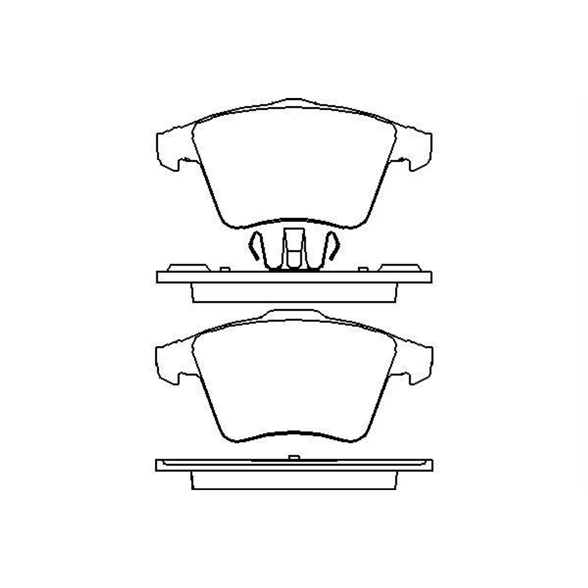 TEXTAR Bremseklodser for (OE ref.: 7H0 698 151 B)