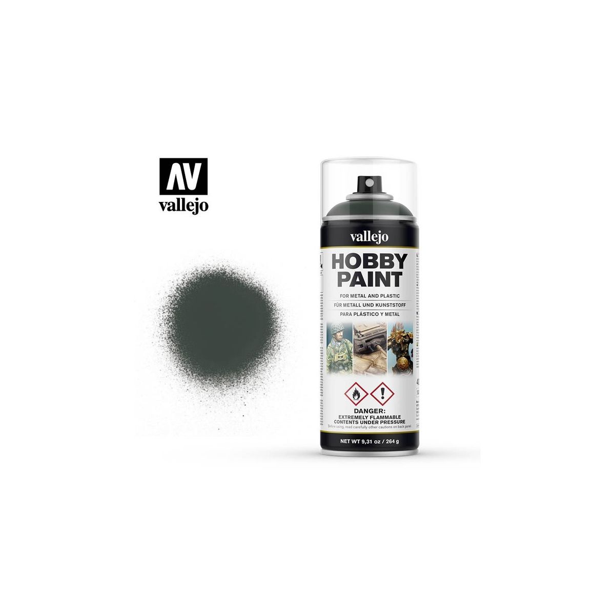 Hobby Paint Primer Basis Dark Green - Spraymaling - Vallejo