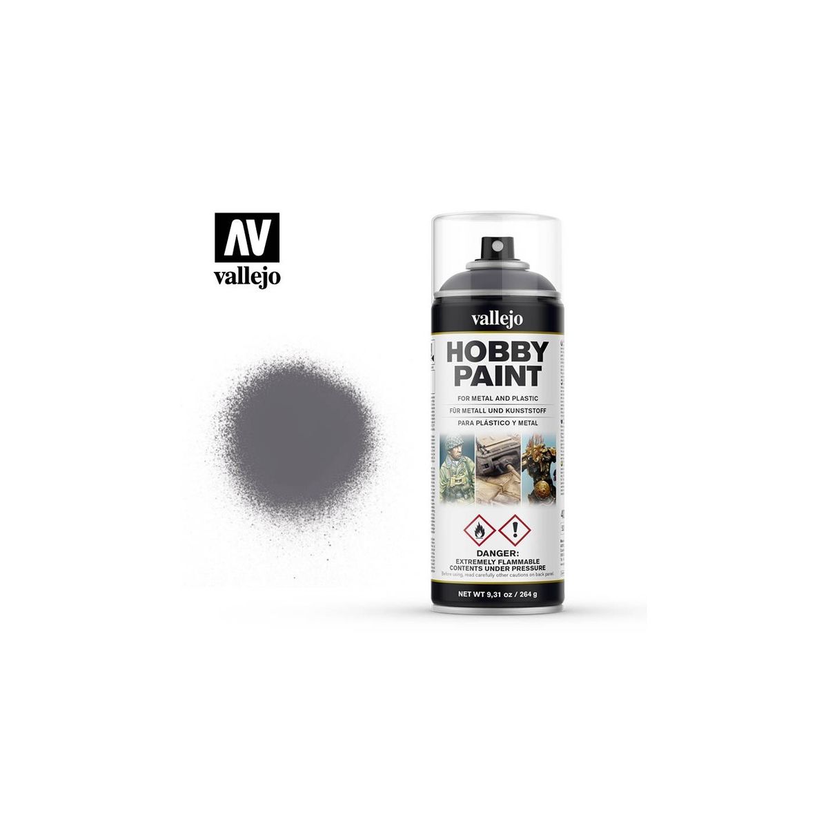 Hobby Paint Primer Basis Fantasy Gunmetal - Spraymaling - Vallejo