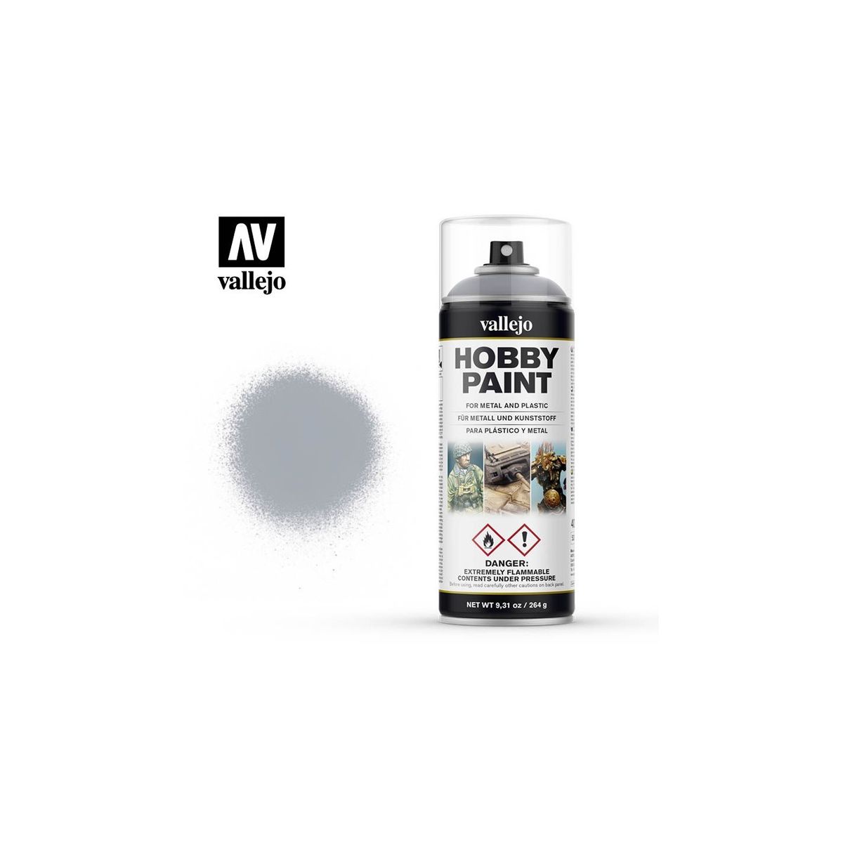 Hobby Paint Primer Basis Fantasy Silver - Spraymaling - Vallejo