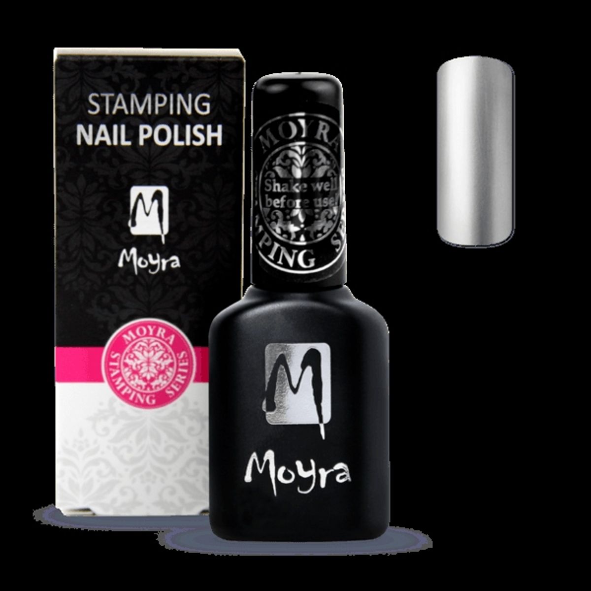 Sølv Smart Polish, Langsom tørrende stamping neglelak, SPS03, Moyra