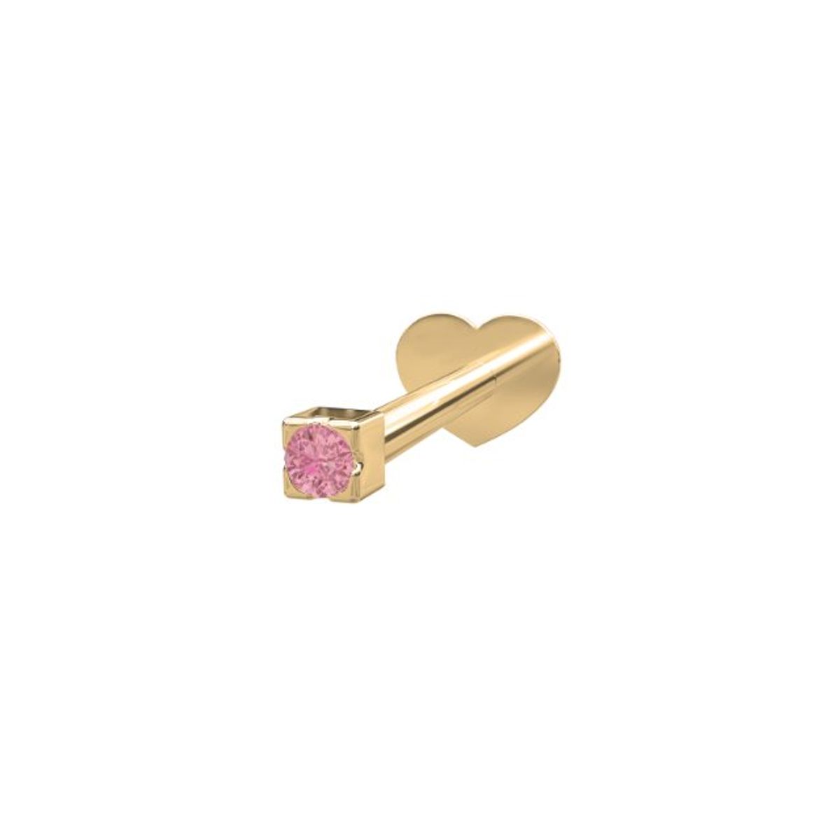 Nordahl Andersen Labret Pierce52 14 Karat Guld Ørering med Pink Topaz