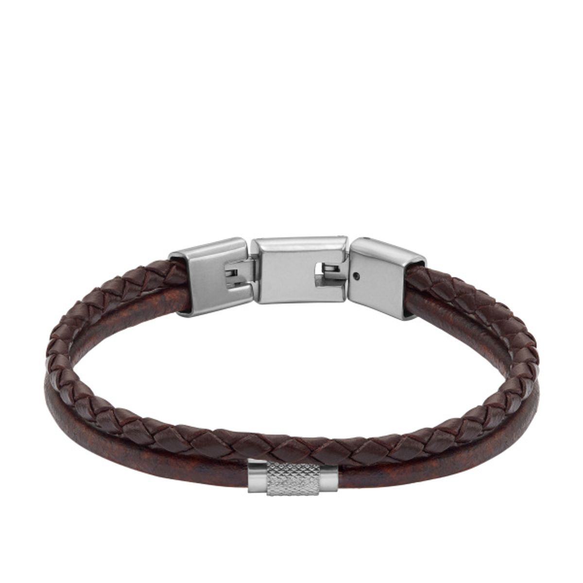 Læder Armbånd fra Fossil med Stålspænde JF04702040