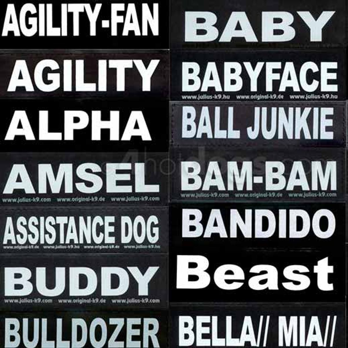 Julius K9 Labels, 2 stk-L-Agility