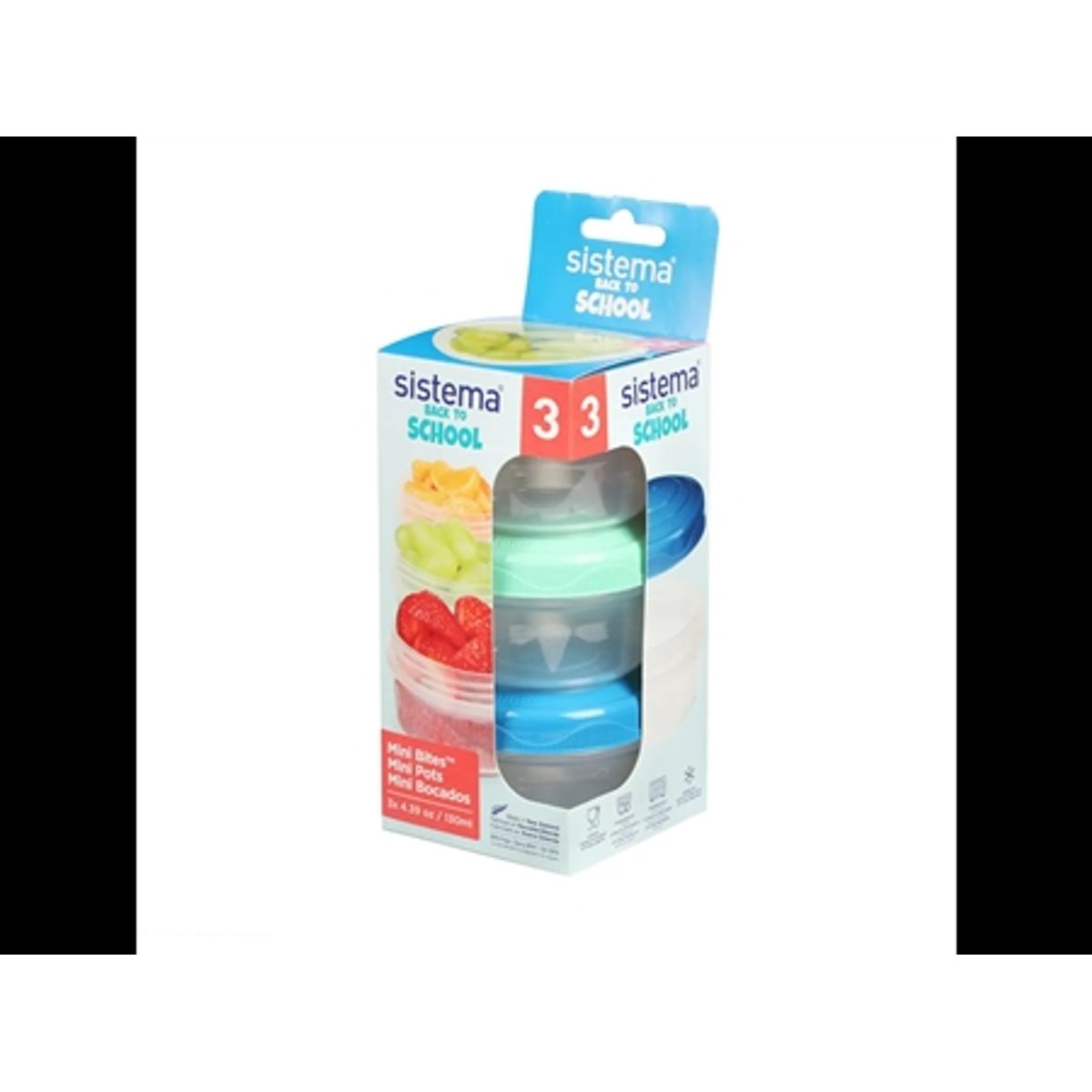 SISTEMA Mini Bites To Go 3 Pack 130ml