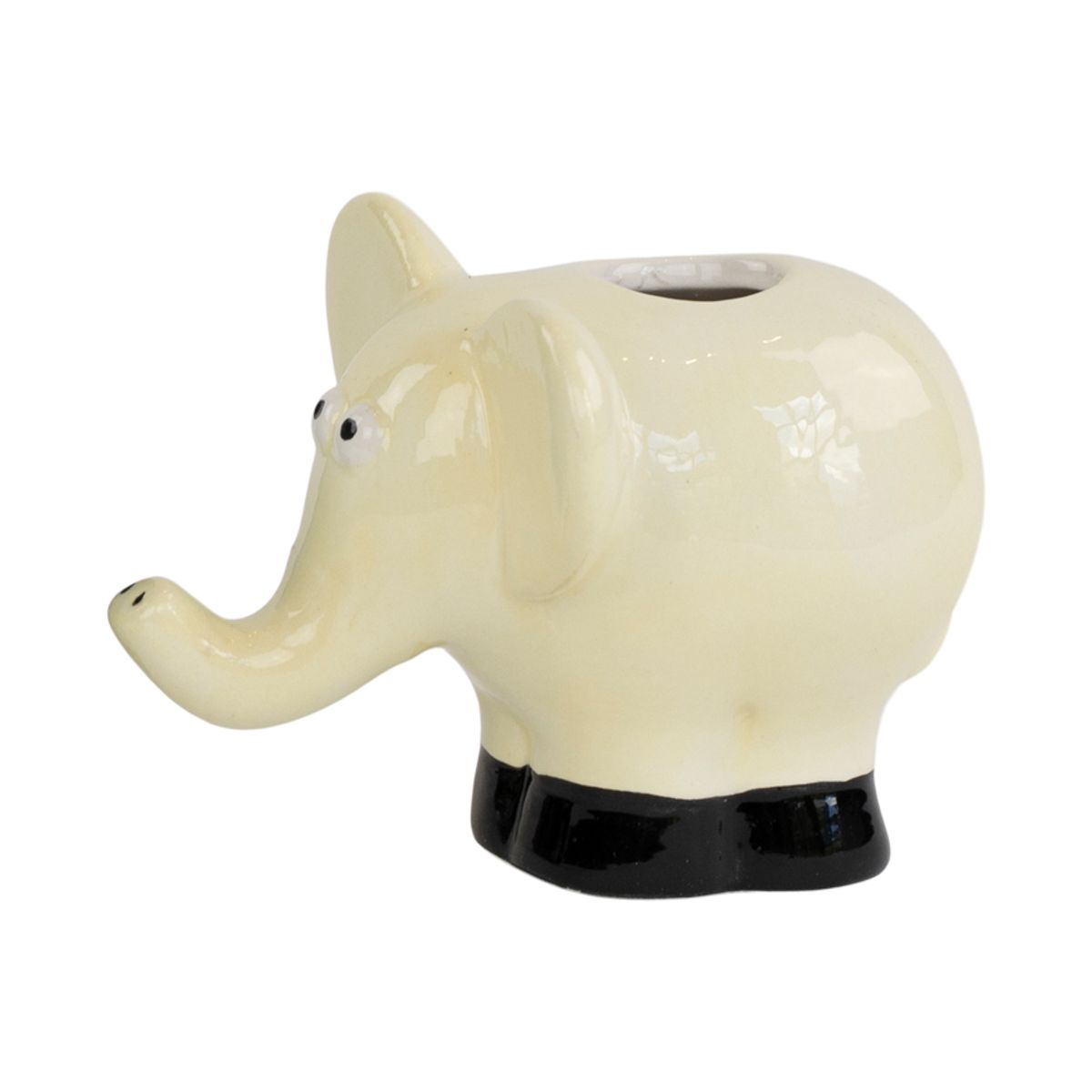 KERAMIK VASE HVID ELEFANT