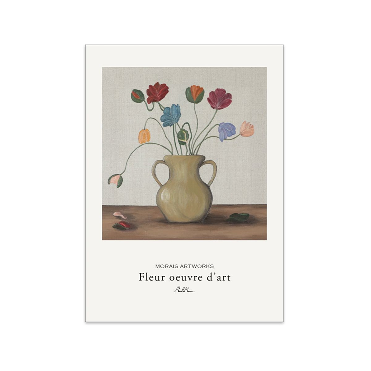 FLEUR OEUVRE D'ART PLAKAT