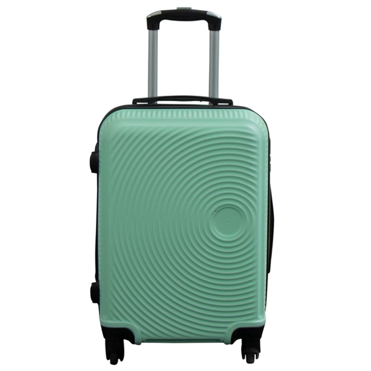 Håndbagage kuffert - Hardcase letvægt kuffert - Kabine trolley - Pastel grønne cirkler