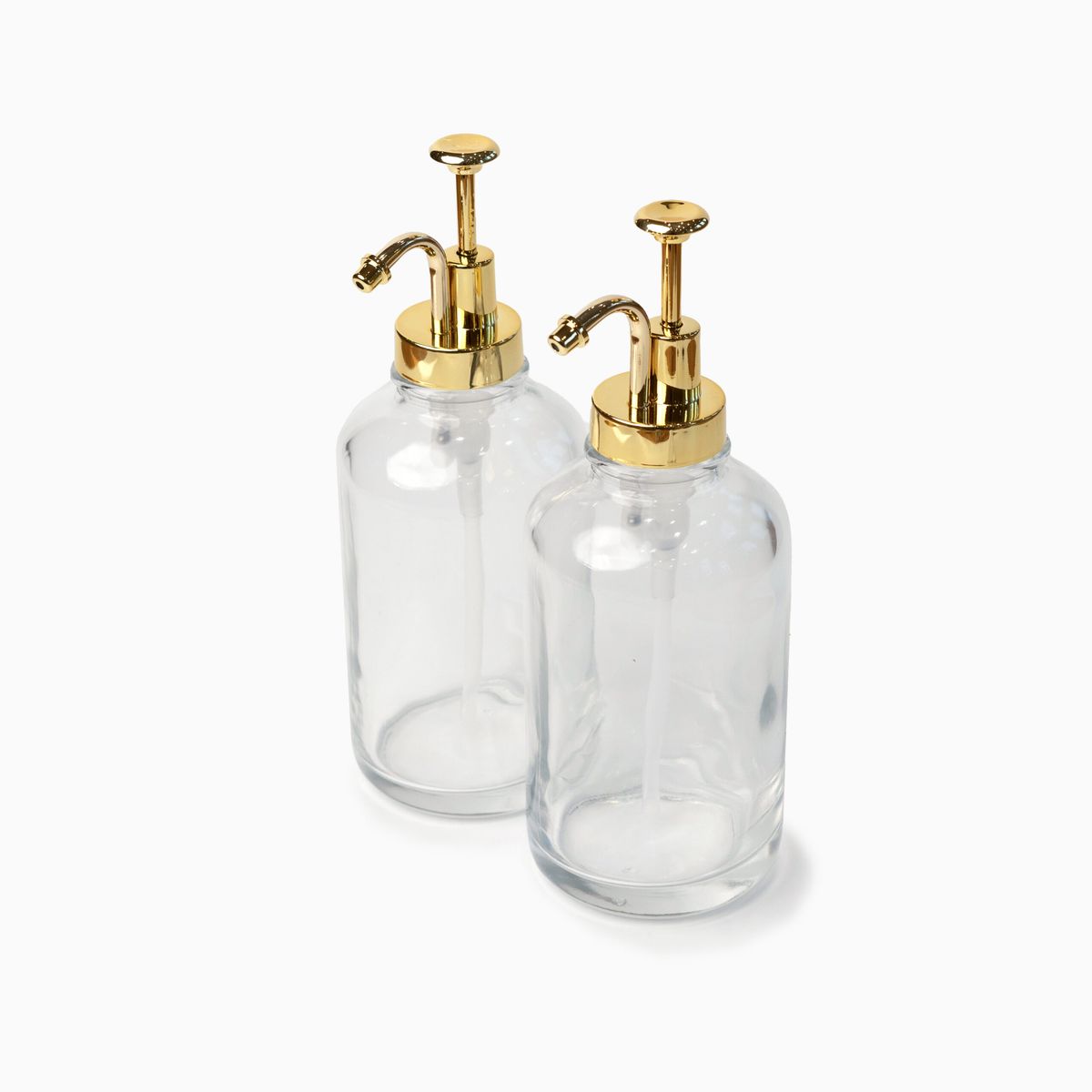 Terese - Dispenser (475 ml, 2 stk.) - Guld - 8,2cm x 8,2cm x 22,5cm