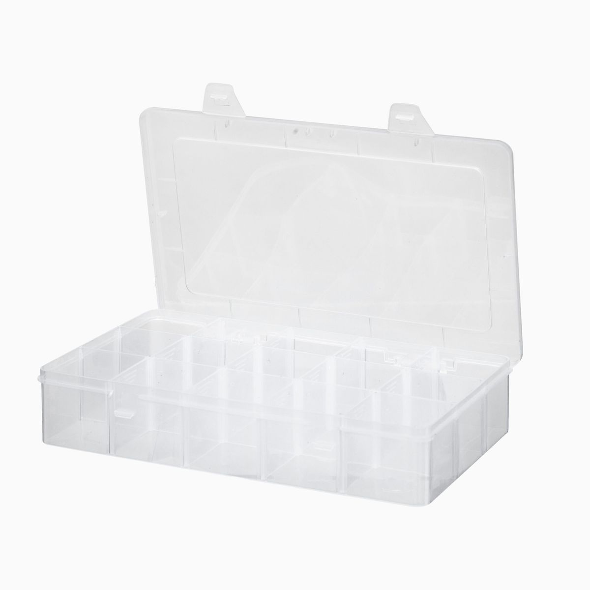 Five - Sorteringskasse med låg - Transparent - 27,6cm x 17cm x 5,6cm - Liva