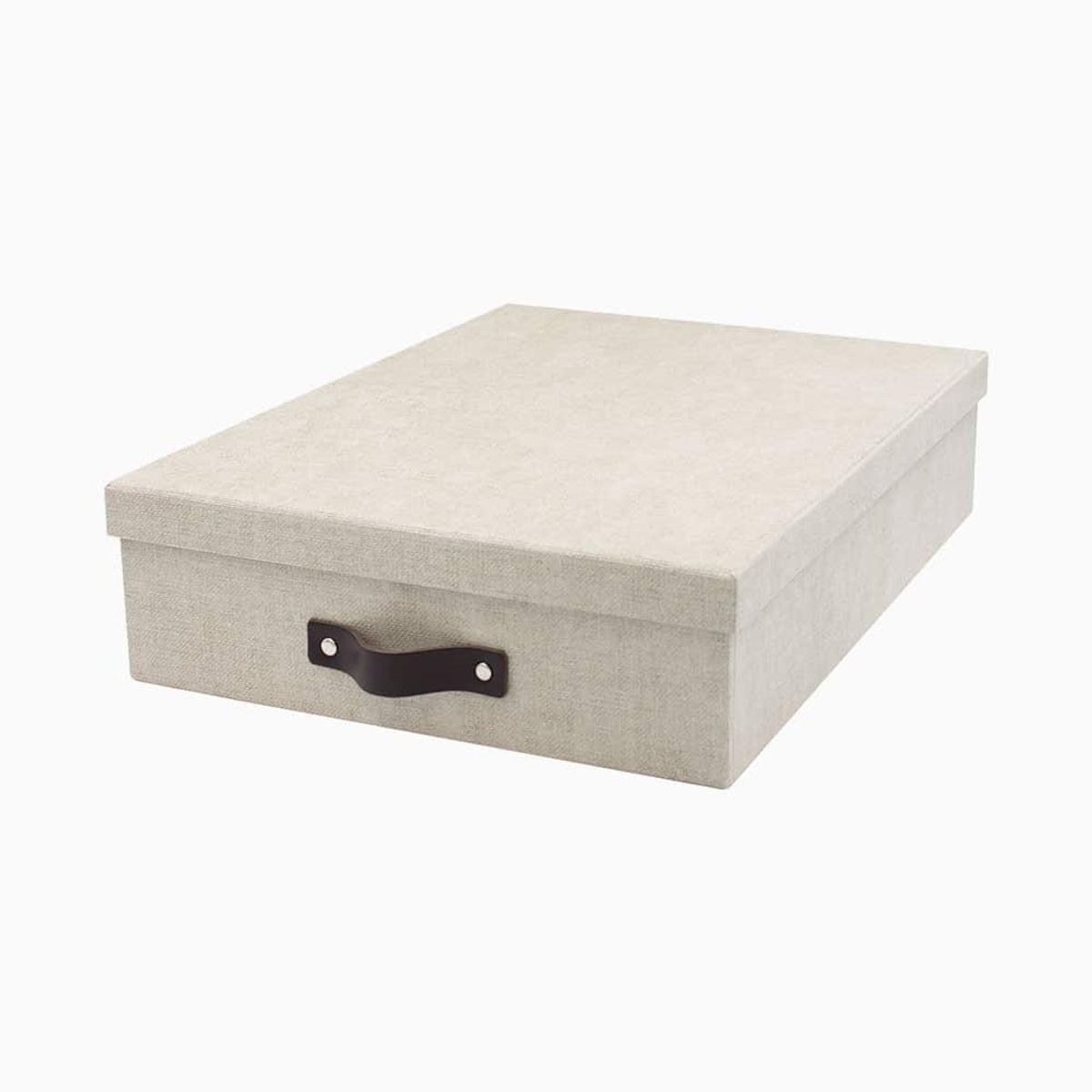 Bigso - Opbevaringskasse - Beige - 26cm x 35cm x 8,5cm - Marie