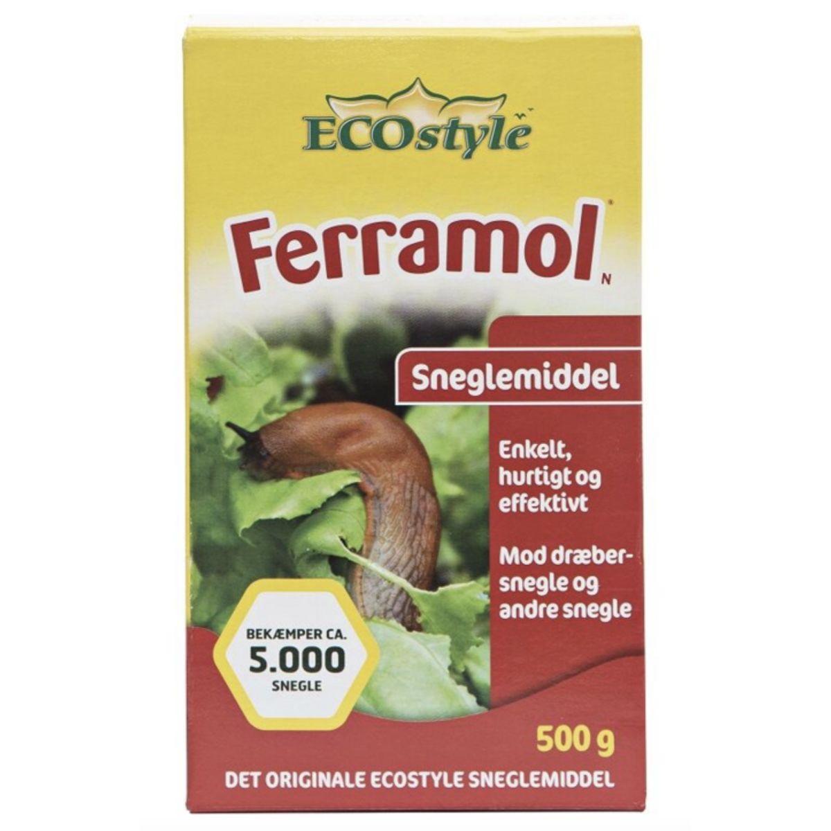 Ecostyle sneglebekæmpelse SnegleFri Ferramol 500 g