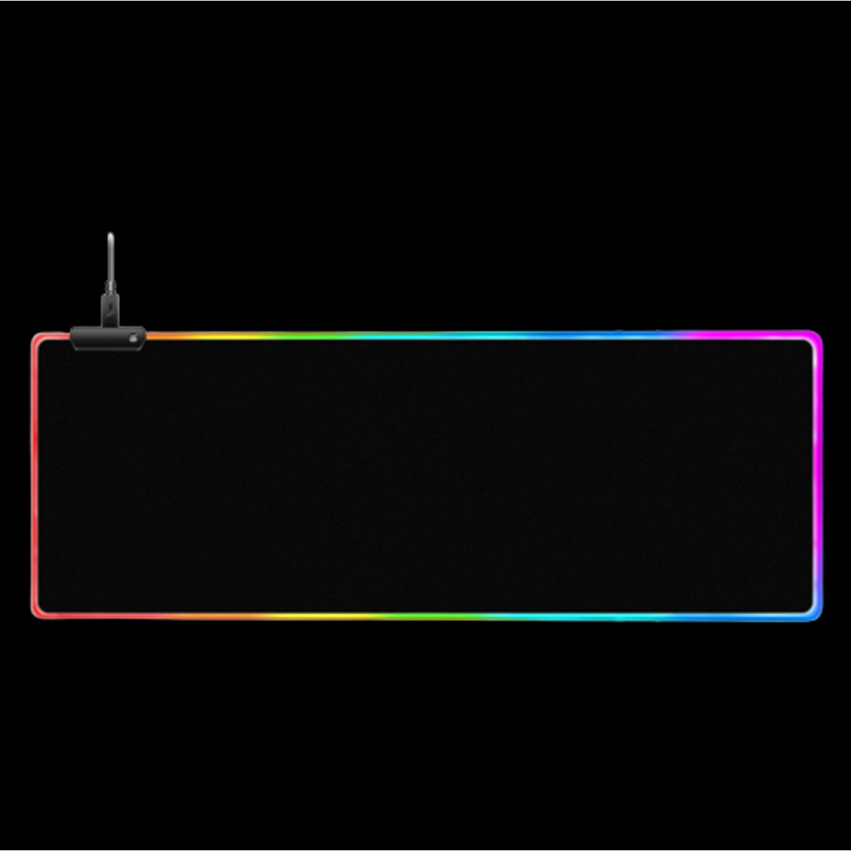 Gaming RGB Musemåtte XL - 900 x 400mm - Sort - Vandtæt - SPACEBOX