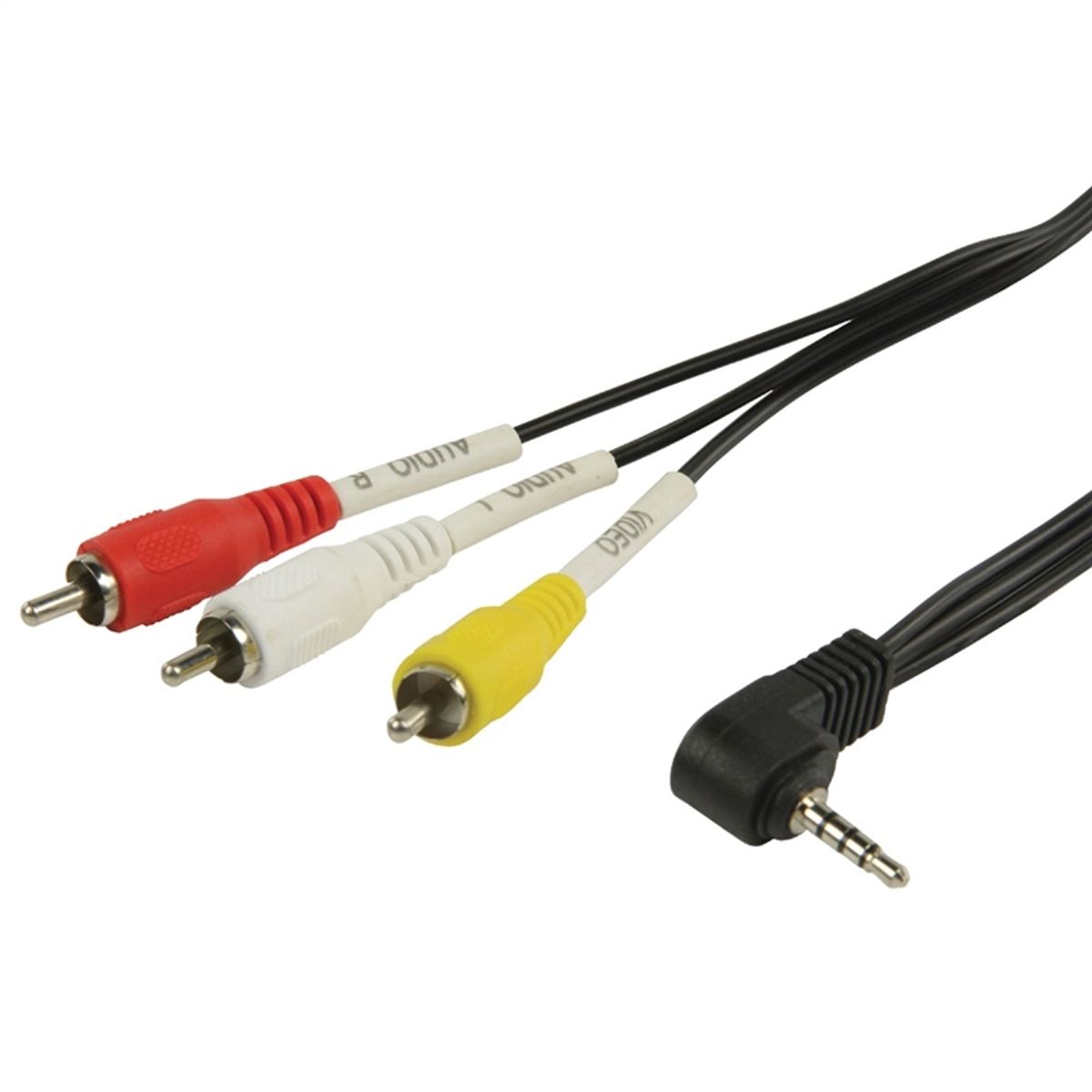 Composite videokabel 3.5 mm minijack 3 x RCA / phono 1,00 m