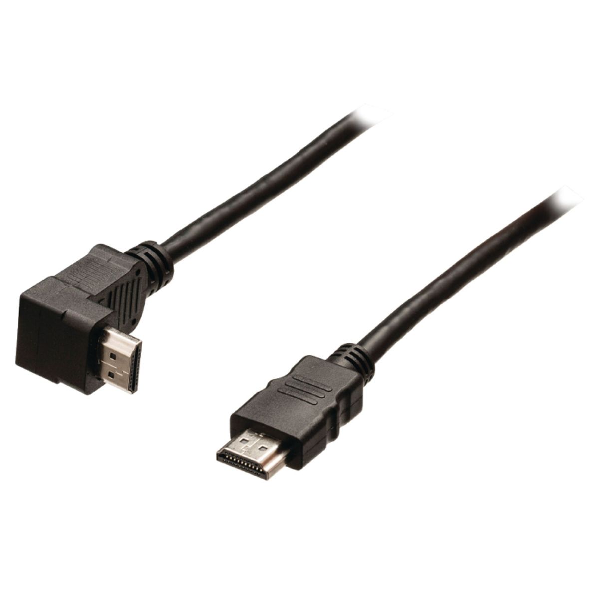 High Speed Hdmi Kabel Med HDMI-Stik Vinklet 270 ° 2,00 m Sort