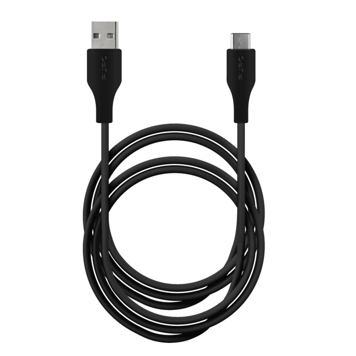 USB-A - USB-C kabel, 2 m, sort