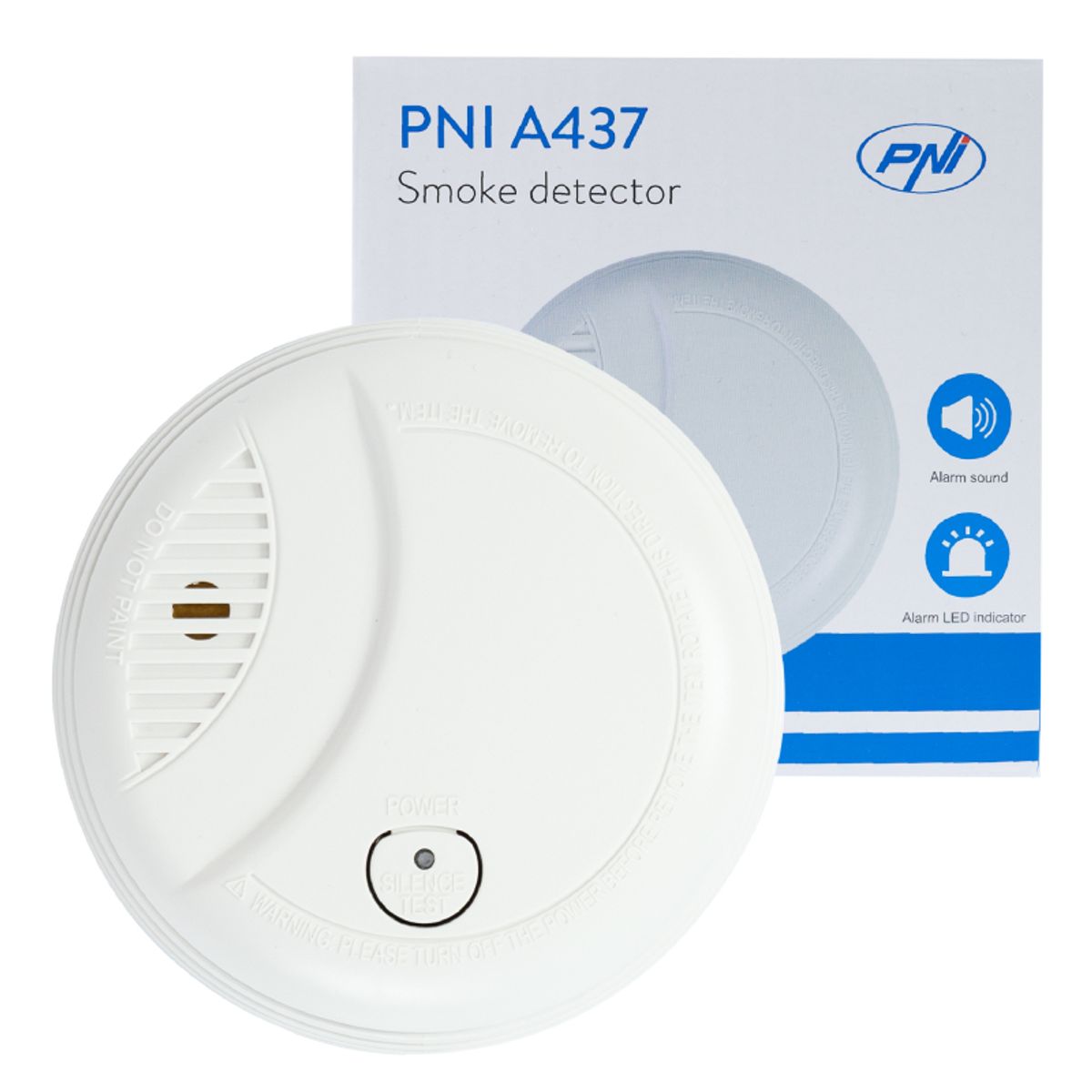 Røgalarm med Lyd og Lys - Smoke Sensor PNI A437