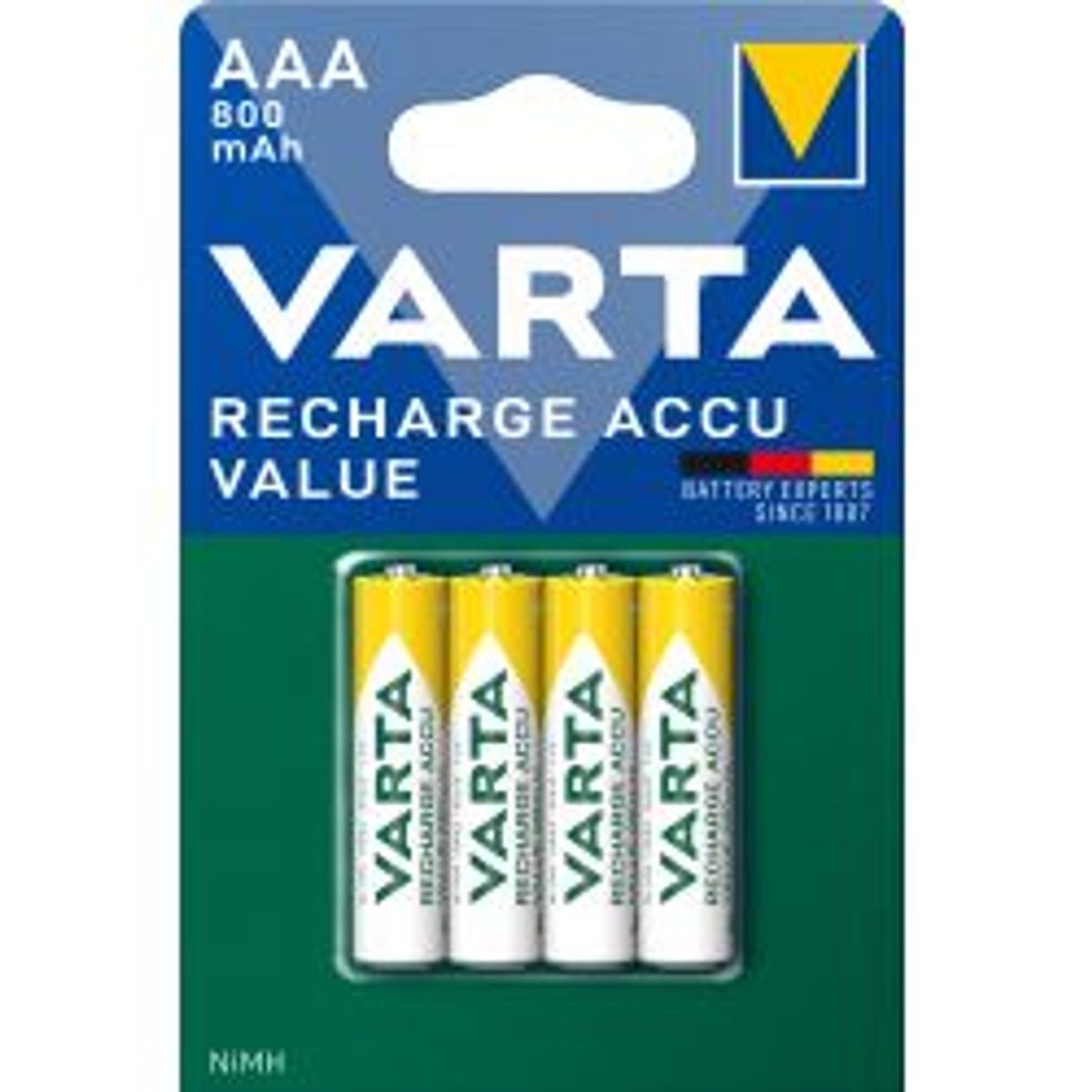 Varta Recharge Charge Accu Value Aaa 800mah 4 Pack - Batteri